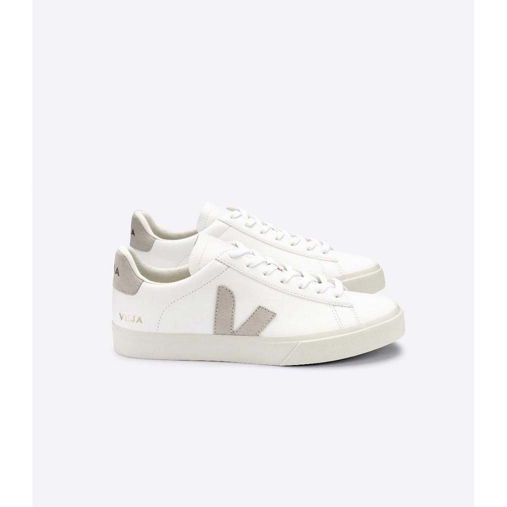 Veja CAMPO CHROMEFREE Low Tops Sneakers Heren White/Beige | BE 296EBC